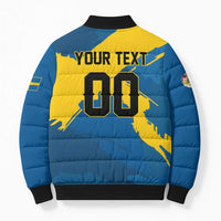 Custom Football 2026 Sweden Bomber Puffer Jacket Sverige Blagult Tillsammans