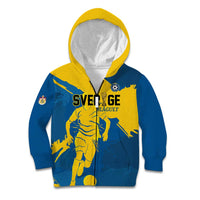 Custom Football 2026 Sweden Kid Hoodie Sverige Blagult Tillsammans