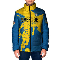 Custom Football 2026 Sweden Padded Jacket Sverige Blagult Tillsammans
