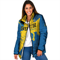 Custom Football 2026 Sweden Padded Jacket Sverige Blagult Tillsammans