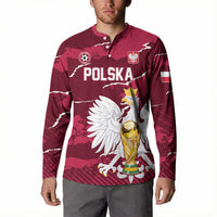 Custom Football 2026 Poland Button Sweatshirt Go Polska Eagles