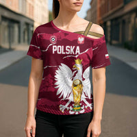 Custom Football 2026 Poland Cross Shoulder Shirt Go Polska Eagles