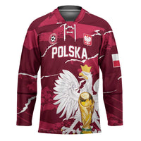Custom Football 2026 Poland Hockey Jersey Go Polska Eagles