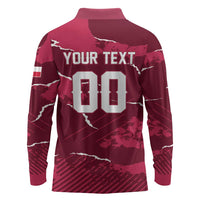 Custom Football 2026 Poland Long Sleeve Polo Shirt Go Polska Eagles