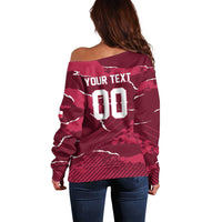 Custom Football 2026 Poland Off Shoulder Sweater Go Polska Eagles