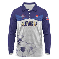 Custom Football 2026 Slovakia Long Sleeve Polo Shirt Hrabri Sokoli