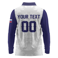 Custom Football 2026 Slovakia Long Sleeve Polo Shirt Hrabri Sokoli