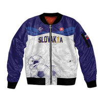 Custom Football 2026 Slovakia Sleeve Zip Bomber Jacket Hrabri Sokoli