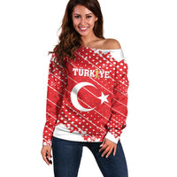 Custom Football 2026 Turkiye Off Shoulder Sweater Turkey Ay-Yıldızlılar