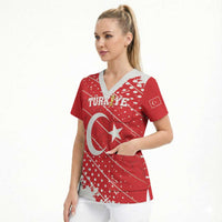 Custom Football 2026 Turkiye Scrub Top Turkey Ay-Yıldızlılar