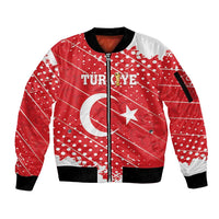 Custom Football 2026 Turkiye Sleeve Zip Bomber Jacket Turkey Ay-Yıldızlılar