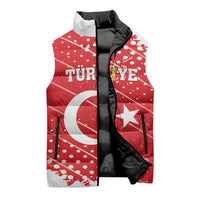 Custom Football 2026 Turkiye Sleeveless Puffer Jacket Turkey Ay-Yıldızlılar