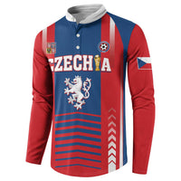 Custom Football 2026 Czechia Button Sweatshirt Czech Republic Proud Lions