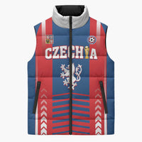 Custom Football 2026 Czechia Sleeveless Puffer Jacket Czech Republic Proud Lions