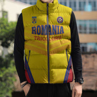 Custom Football Romania Sleeveless Puffer Jacket Hai Tricolorii