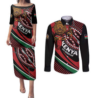 Custom Kenya Rugby Simbas Couples Matching Puletasi and Long Sleeve Button Shirt Elevate Your Game
