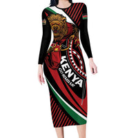 Custom Kenya Rugby Simbas Family Matching Long Sleeve Bodycon Dress and Hawaiian Shirt Elevate Your Game