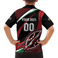 Custom Kenya Rugby Simbas Family Matching Off The Shoulder Long Sleeve Dress and Hawaiian Shirt Elevate Your Game