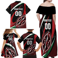 Custom Kenya Rugby Simbas Family Matching Off Shoulder Maxi Dress and Hawaiian Shirt Elevate Your Game