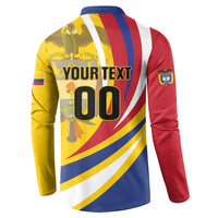 Custom Colombia Rugby Button Sweatshirt Los Tucanes Go Champions