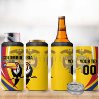 Custom Colombia Rugby 4 in 1 Can Cooler Tumbler Los Tucanes Go Champions
