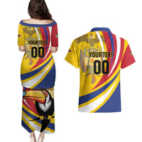 Custom Colombia Rugby Couples Matching Puletasi and Hawaiian Shirt Los Tucanes Go Champions