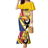 Custom Colombia Rugby Family Matching Mermaid Dress and Hawaiian Shirt Los Tucanes Go Champions