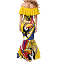 Custom Colombia Rugby Family Matching Mermaid Dress and Hawaiian Shirt Los Tucanes Go Champions