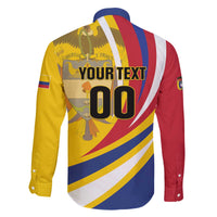 Custom Colombia Rugby Family Matching Off The Shoulder Long Sleeve Dress and Hawaiian Shirt Los Tucanes Go Champions