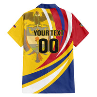 Custom Colombia Rugby Family Matching Off Shoulder Short Dress and Hawaiian Shirt Los Tucanes Go Champions