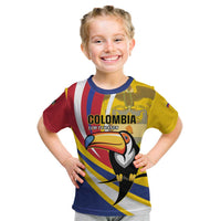 Custom Colombia Rugby Kid T Shirt Los Tucanes Go Champions