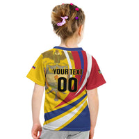 Custom Colombia Rugby Kid T Shirt Los Tucanes Go Champions