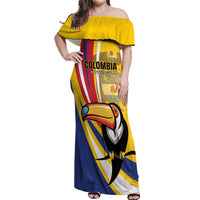 Custom Colombia Rugby Off Shoulder Maxi Dress Los Tucanes Go Champions