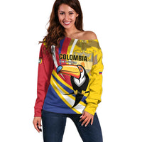 Custom Colombia Rugby Off Shoulder Sweater Los Tucanes Go Champions