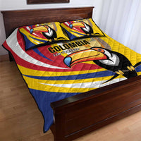 Colombia Rugby Quilt Bed Set Los Tucanes Go Champions