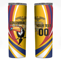 Custom Colombia Rugby Skinny Tumbler Los Tucanes Go Champions