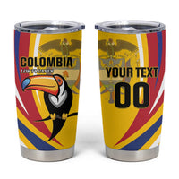 Custom Colombia Rugby Tumbler Cup Los Tucanes Go Champions