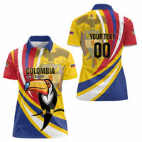 Custom Colombia Rugby Women Polo Shirt Los Tucanes Go Champions