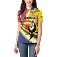 Custom Colombia Rugby Women Polo Shirt Los Tucanes Go Champions