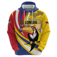 Custom Colombia Rugby Zip Hoodie Los Tucanes Go Champions