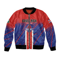 Custom Costa Rica Rugby Bomber Jacket Ticos Go Champions