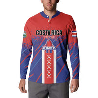Custom Costa Rica Rugby Button Sweatshirt Ticos Go Champions