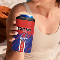Custom Costa Rica Rugby 4 in 1 Can Cooler Tumbler Ticos Go Champions