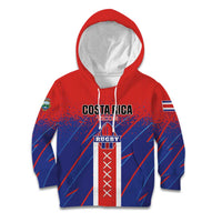 Custom Costa Rica Rugby Kid Hoodie Ticos Go Champions