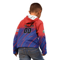 Custom Costa Rica Rugby Kid Hoodie Ticos Go Champions