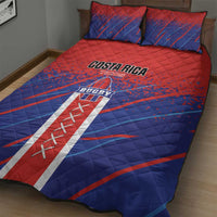 Costa Rica Rugby Quilt Bed Set Ticos Go Champions