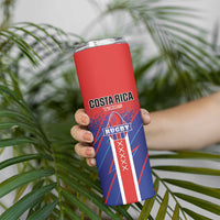 Custom Costa Rica Rugby Skinny Tumbler Ticos Go Champions