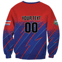 Custom Costa Rica Rugby Sweatshirt Ticos Go Champions