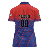 Custom Costa Rica Rugby Women Polo Shirt Ticos Go Champions