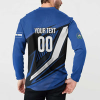 Custom El Salvador Rugby Button Sweatshirt Los Torogoces Go Champions